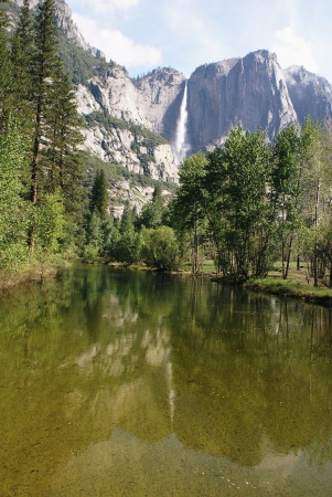 Yosemite National Park, Yosemite Falls From Swinging Bridge